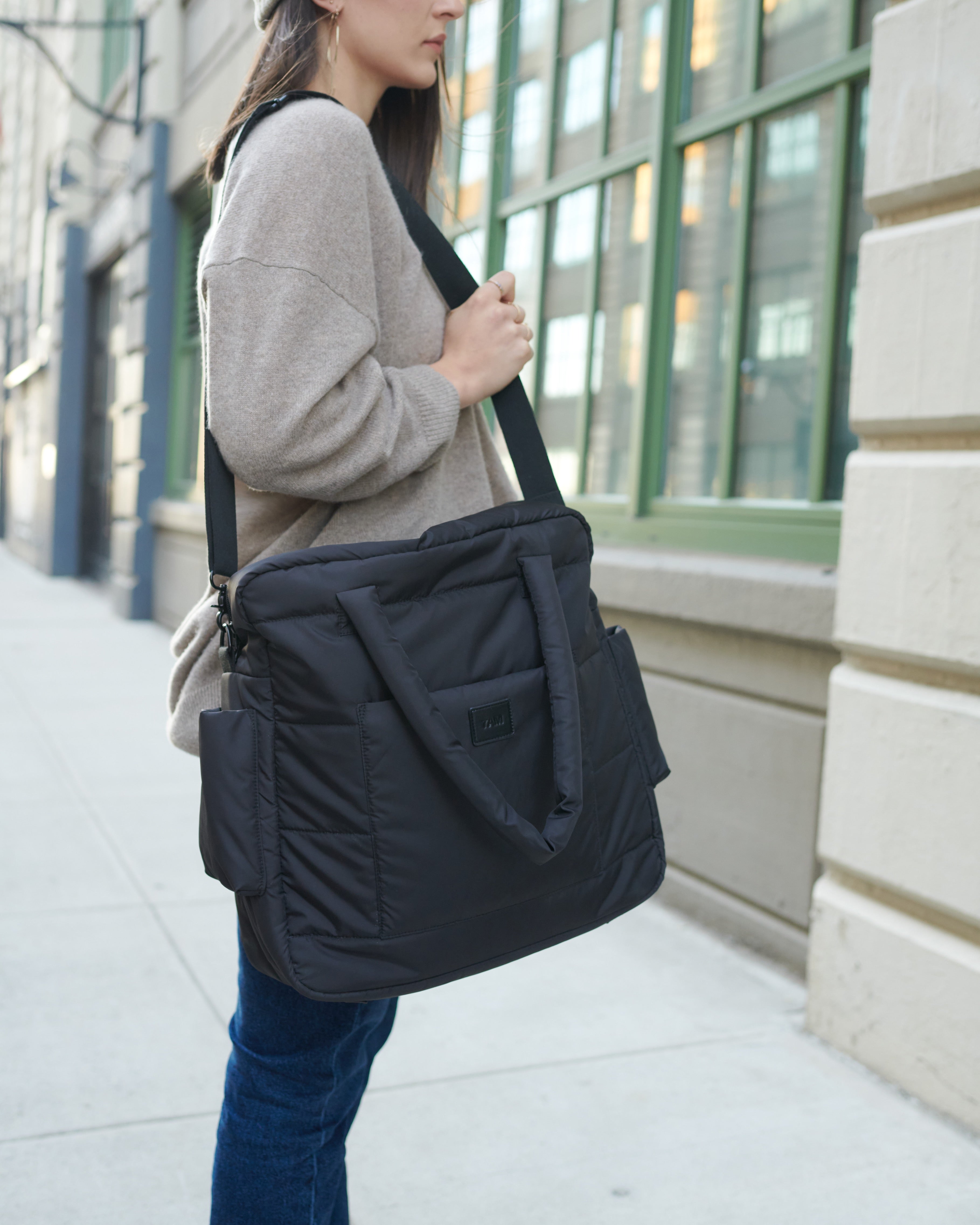 7AM Enfant Plaza Weekend Diaper Bag - Black