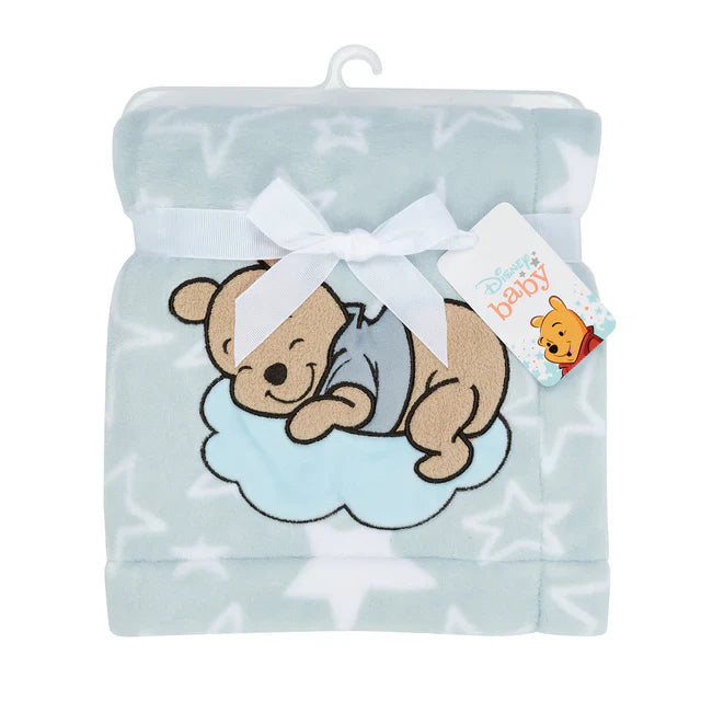 Bedtime Originals Disney Baby Starlight Pooh Blue/White Soft Fleece Baby Blanket
