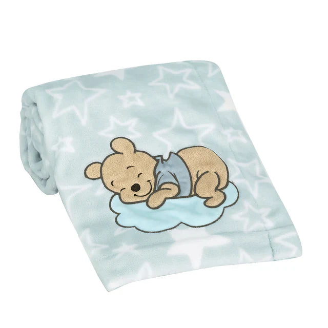 Bedtime Originals Disney Baby Starlight Pooh Blue/White Soft Fleece Baby Blanket