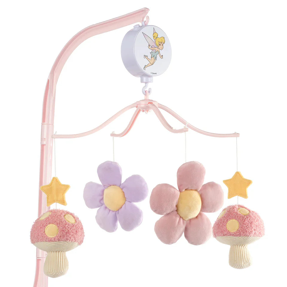 Bedtime Originals Disney Tinker Bell Floral Musical Baby Crib Mobile Soother Toy