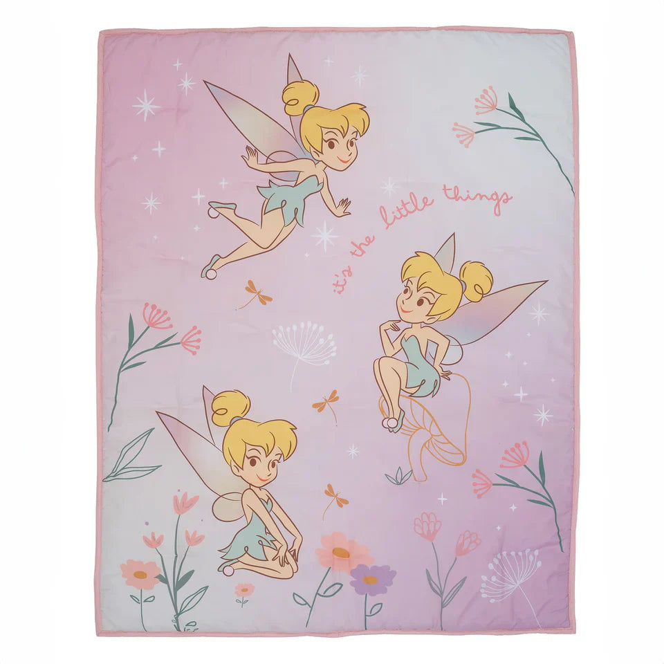 Bedtime Originals Disney Baby Tinker Bell 3-Piece Pink Fairy Baby Crib Bedding Set